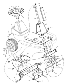 Steering Diagram and Parts List for 7800507-309007X166A 2009 Briggs and Stratton Lawn Tractor Accessories